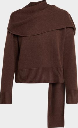 SIMKHAI Elson Cashmere-Blend Scarf Sweater