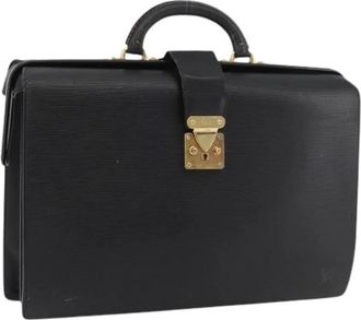 Louis Vuitton Pre-owned Handbags, female, Black, Size: ONE SIZE Pre-owned Serviette Fermoir Business Bag