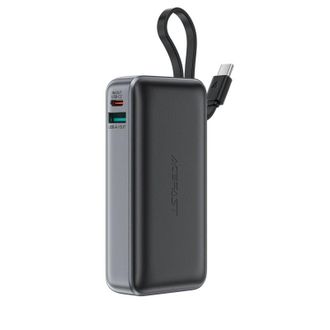 OEM Banco De Energ&iacute;a De 10000 Mah Pd30w Con Cable Usb-c Integrado - Negro