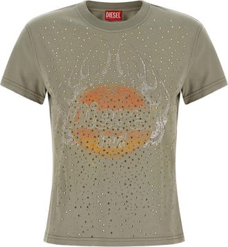 Diesel Green Graphic Crew Neck T-Shirt