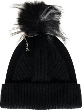 Patrizia Pepe Berretto in lana con pompon - - Accessories - Donna - Nero - ONE SIZE