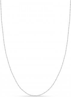 Allurez Singapore Chain Necklace With Lobster Lock 14k White Gold