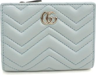 Gucci Blue Leather Wallet (Bi-Fold) (Pre-Owned)