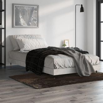 vidaXL Vidaxl - Estructura De Cama Madera De Ingenier&iacute;a Gris Hormig&oacute;n 90x200cm
