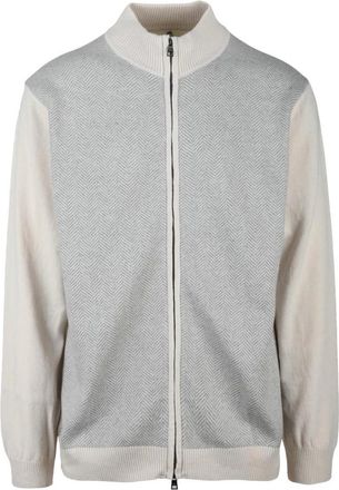 LUIGI BORRELLI NAPOLI cardigan - Heren - Vesten - Grijs - 4XL - Wol - Truien & Vesten