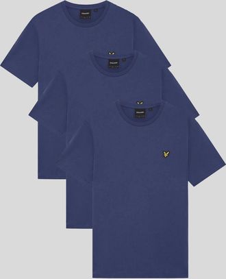 Lyle & Scott Lyle And Scott Mens Crew Neck 3-Pack T-Shirt - Navy - Size: 40