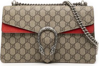 Gucci Pre-owned Womens Medium Gg Supreme Dionysus Shoulder Bag - Tan Textile - One Size