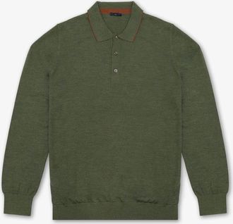 Larusmiani Long Sleeve Polo Shirt Sweater
