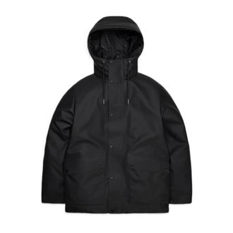 Rains Jassen, Heren, Zwart, M, Leer, Nome Parka