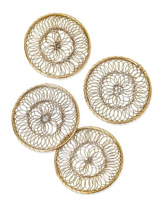 Tiramisu Set Of 4 Aurelian Hand-Woven Filigree Coasters