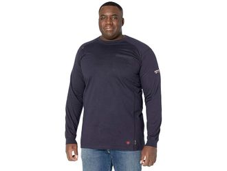 Ariat Big Tall Big Tall FR Air Crew T-Shirt Mens Clothing Navy : 2XL Tall, Cotton