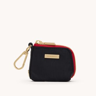 Hammitt Hammitt Syd Pouch Black Nylon Gold Red Zip