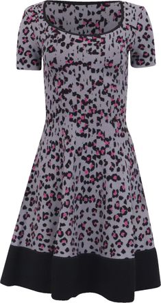 Missoni M Missoni Leopard-Print Mini Dress in Multicolor Viscose