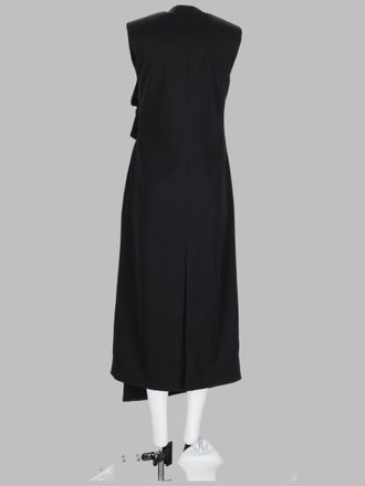 Bottega Veneta Leather Knot Details Midi Dress - Black