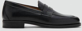 Mango Mocassini pelle fascetta nero - Uomo - 39 - MANGO MAN