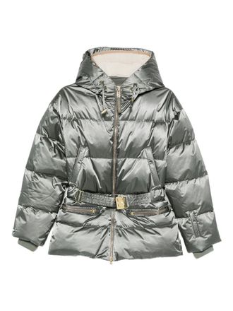 Bogner Lyra ski jacket - women - Polyurethane/Recycled Polyester/Recycled Polyamide/Goose Down/Goose Feather - 42 - Green