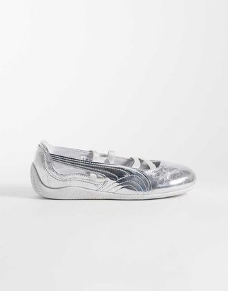 Puma Speedcat - Ballerine color argento metallizzato