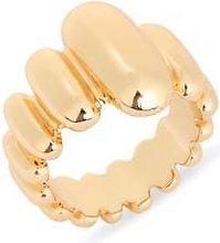 Nordstrom Rack Wide Puffy Ridged Ring in Gold at Nordstrom Rack, Size 7