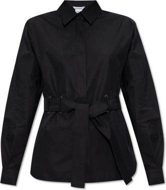 Max Mara Overhemden, Dames, Zwart, L, Katoen, Juglas Shirt