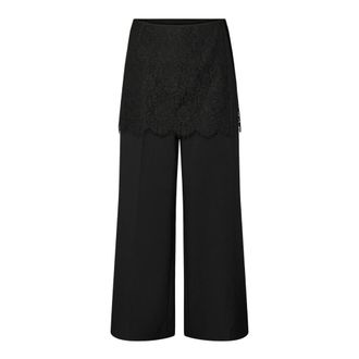 Rue de Femme RUE de Femme - Olana Wide Pants - Dames - Broeken - Zwart - Maat: XS Viscose
