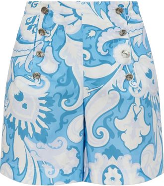 Etro Shorts con stampa paisley - Blu
