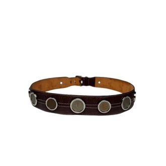 Celine Pre-owned Leather Belt - female - Celine Vintage - Vintage Belts - Brown - ONE SIZE - Pre-owned