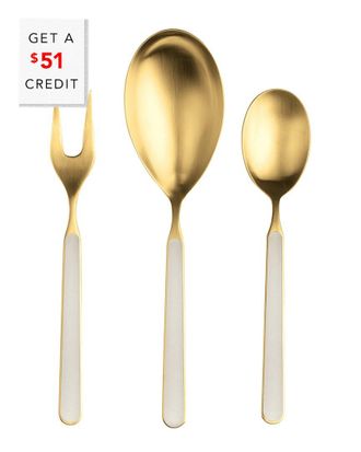 Mepra 3Pc Fantasia Ice Serving Set With $51 Credit