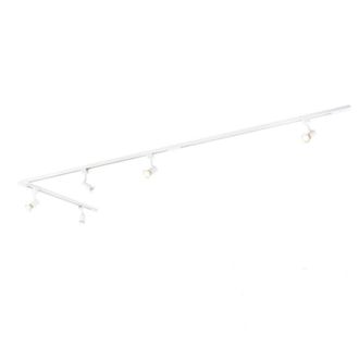 QAZQA Sistema de carril moderno con 5 focos blanco