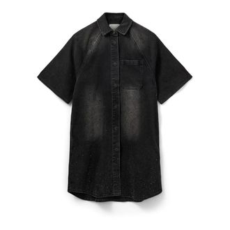 Sofie Schnoor Shirt Dresses, female, Black, XL, Black Washed Dress Model S253171