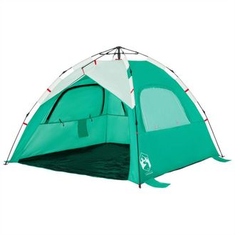 vidaXL Vidaxl - Tenda da Spiaggia 3 Persone Verde Rilascio Rapido Impermeabile