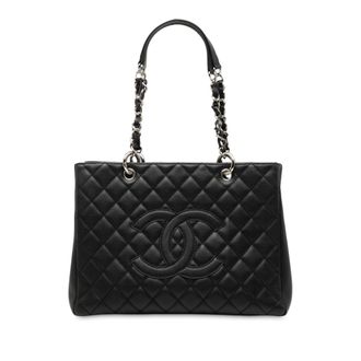 Chanel Tweedehands Caviar Grand Shopping Tote