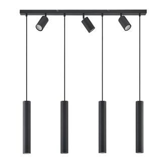 Lindby L&aacute;mpara Colgante sanad En Negro De Metal - Lindby