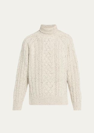 Toteme Cable-Knit Turtleneck Sweater