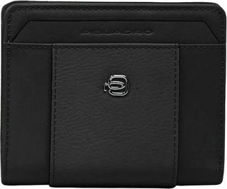 Piquadro Small Bifold Wallet - Dames - Portefeuilles - Zwart - ONE Size - Leer - Accessoires