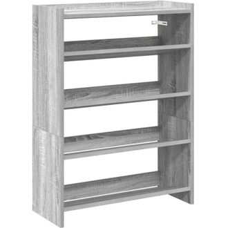 vidaXL Vidaxl - Mueble zapatero madera contrachapada gris sonoma 60x25x81 cm