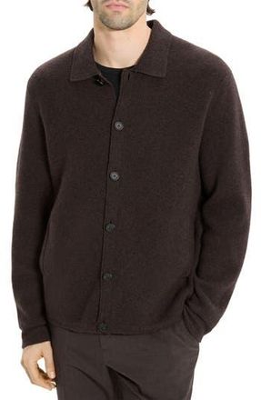 Theory Cameron Cashmere Cardigan in Brownwood Melange at Nordstrom Rack, Size Medium