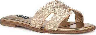 Nine West Giselle Flat Sandal in Gold 710 at Nordstrom Rack, Size 6.5