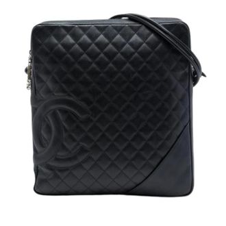 Chanel Pre-owned Cambon Ligne Crossbody Bag - Dames - Pre-owned - Zwart - Maat: ONE Size Leer