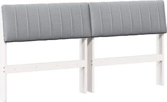 vidaXL Upholstered Headboard Light Grey 150 cm Solid Pine Wood vidaXL