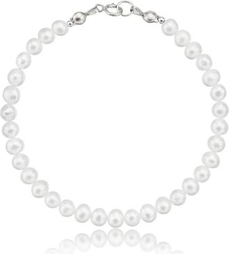 Lily & Roo Silver Pearl Bracelet