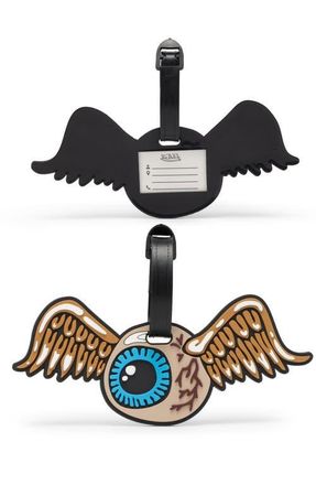 Von Dutch Flying Eyeball 2-Piece Suitcase ID Tag Set with Adjustable Straps at Nordstrom