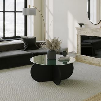 Hanah Home Mesa De Centro, Mesa De Sal&oacute;n, Mesa Auxiliar. Mesa Muebles Mesa De Comedor Negro