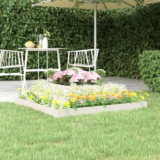vidaXL Vidaxl - Jardinera Madera Maciza De Pino Blanco 110x110x27 Cm