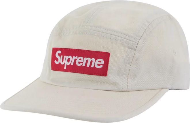 Mens Washed Chino Twill Camp Cap In Natural