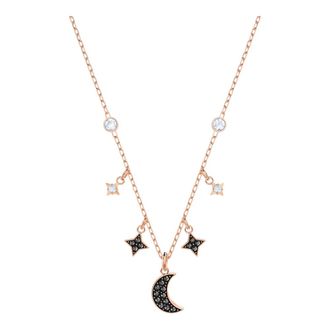 Swarovski Symbolica Maan en Ster Halsketting - Dames - Kettingen - Bruin - ONE Size - Accessoires