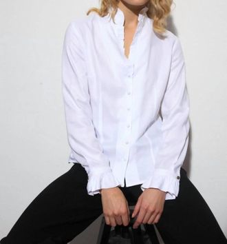 Bariloche Navona Ruffle Blouse In White