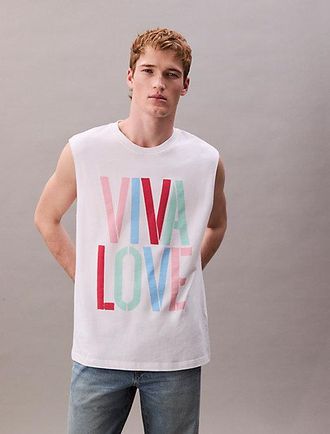 Calvin Klein Marc Hundley Camiseta De Tirantes Holgada Con Gr&aacute;fico Pride Viva Love