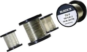 BLOCK Bobina De Hilo De Cobre Esmaltado 0,50 Mm 46 Metros Cobre
