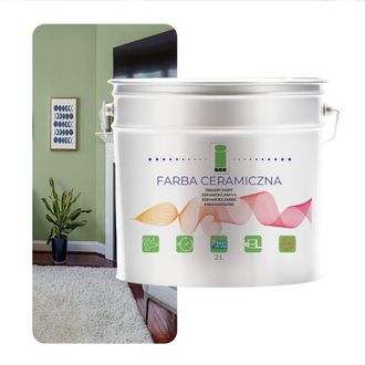 OEM Pintura Cer&aacute;mica Para Pared Lavable Verde Salvia 2l Resistente A Las Manchas