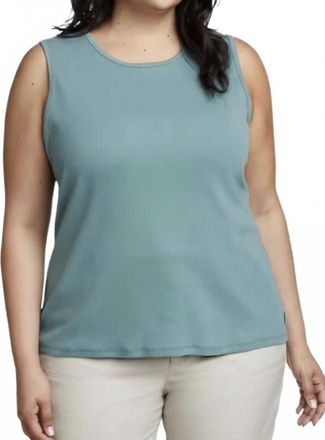 Eddie Bauer Sleeveless Solstice Peak Rib Tank Top - Plus In Dusty Jade